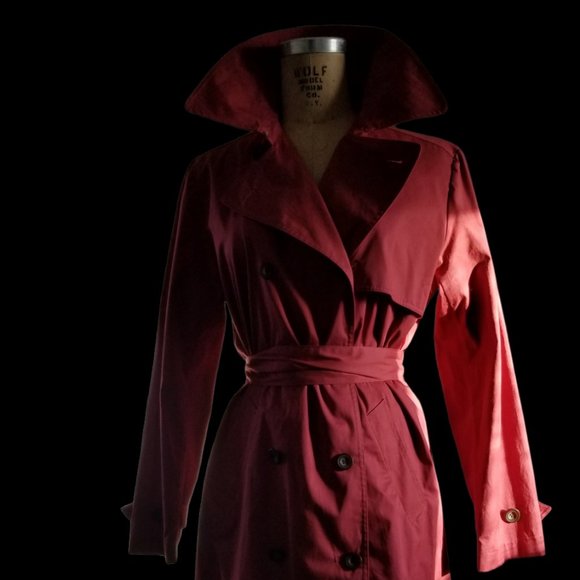 Garnet Hill Double Breasted Belted Trench Jacket - Picture 16 of 16